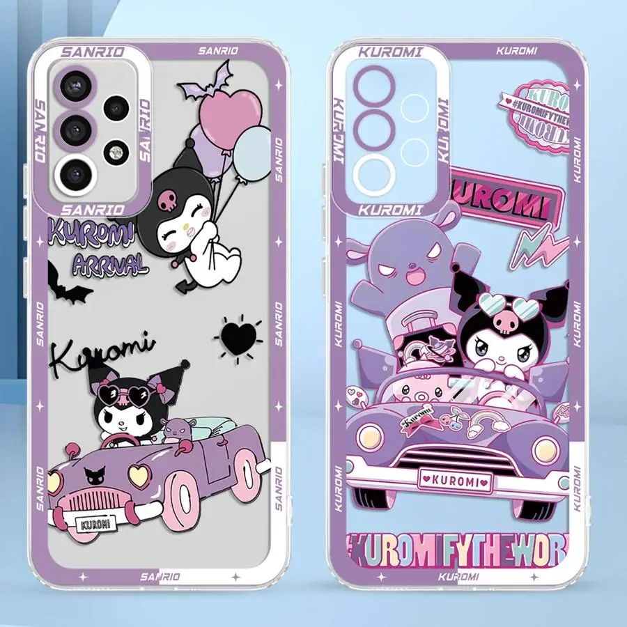 Cartoon Kuromi Custodia Morbida Trasparente Per Samsung Galaxy A53 A31 A02 A71 A04 A54 A73 A06 A55 A72 A05 A50 A07 A56 A52 A50 A51