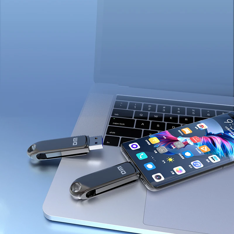 DM FS530 Ultra-Fast Dual-Port USB 3.2 & Type-C Solid State Flash Drive with 520MB/s Read Speed