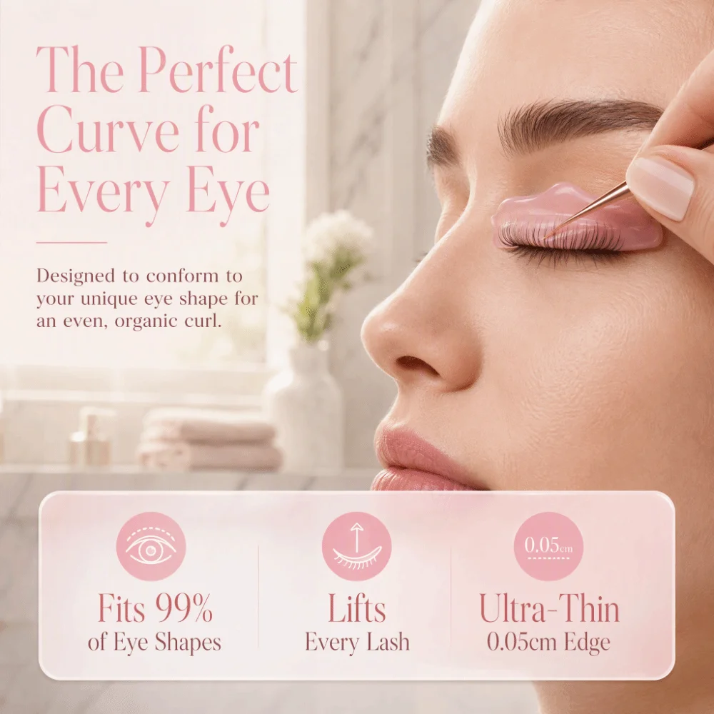 2pcs Self-Adhesive Lash Lift Pads Soft-Touch Silicone Ultra-Thin Keratin Lash Lifting Tool Reusable Skin-Friendly