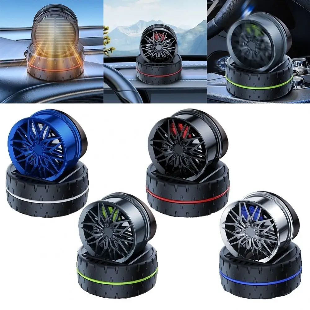 

1Pcs Solar Powered Air Freshener Diffuser Rotating Wheel Shape Car Purifier Fragrance Simulated Wheels Scent Auto Aroma Diffuser