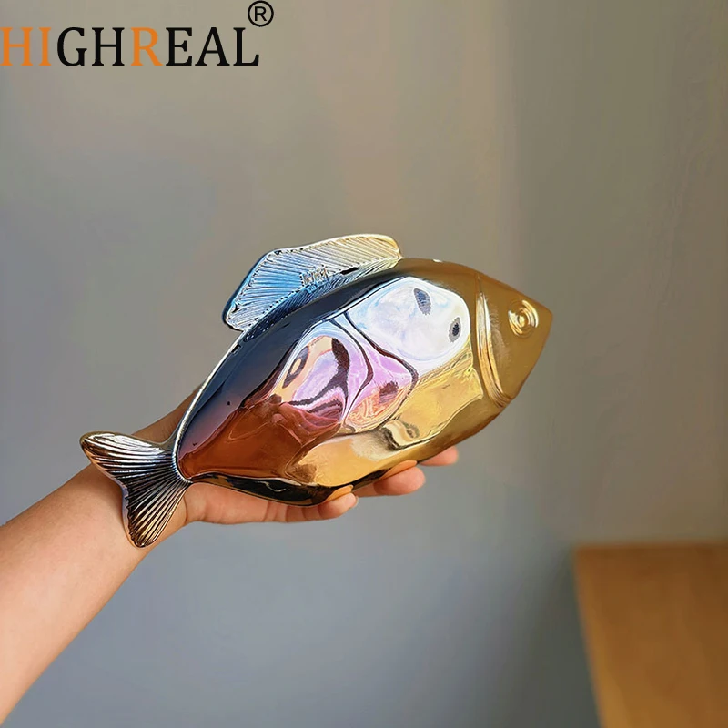 

Creative Fish-shaped Acrylic Bag Niche Design Gradual Change Electroplating Glossy Messenger Bag