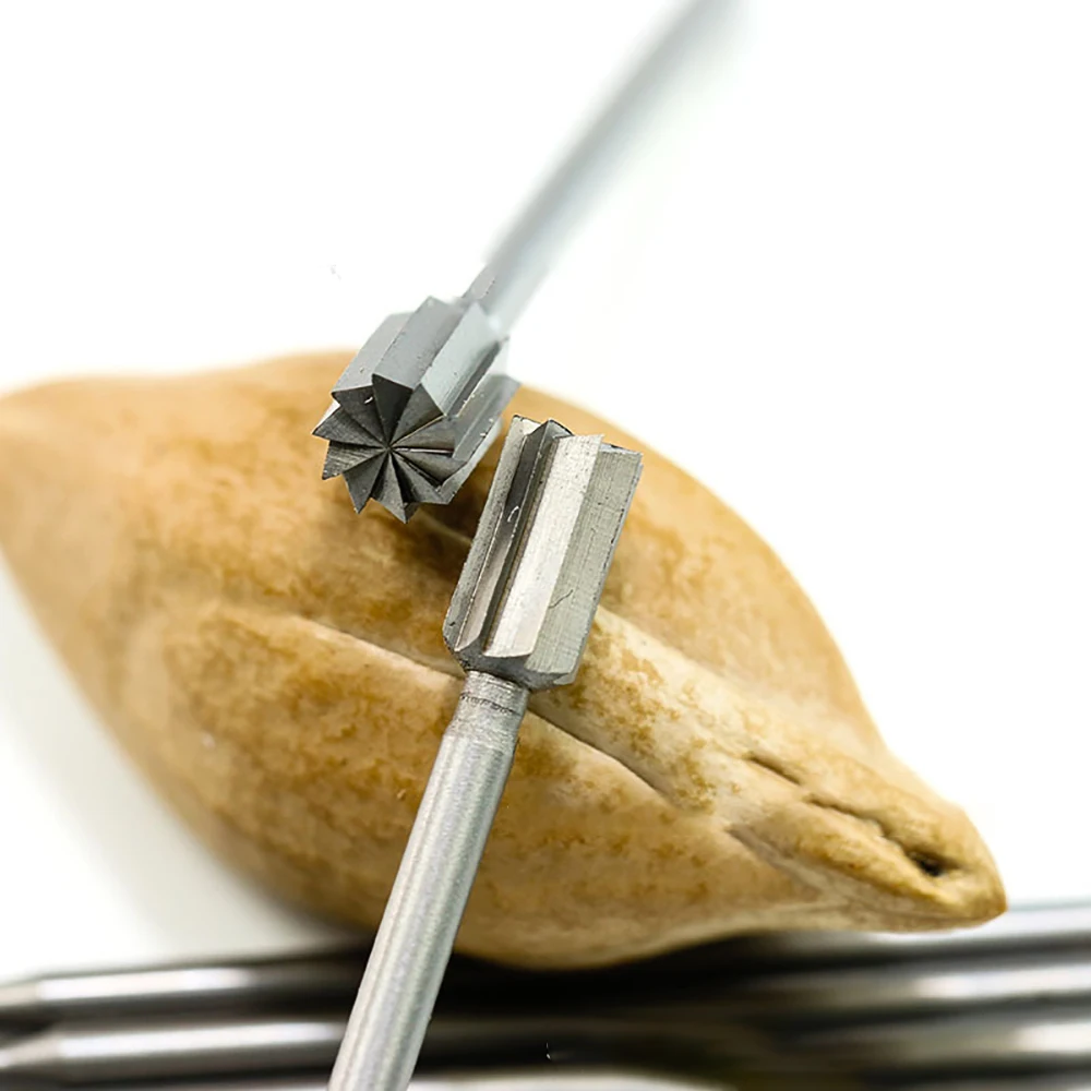 6 قطعة سكين نحت دقيق 2.35 مللي متر أداة إعداد المجوهرات التنغستن الصلب النقش القاطع الزيتون الأساسية نحت القاطع آلة الحفر