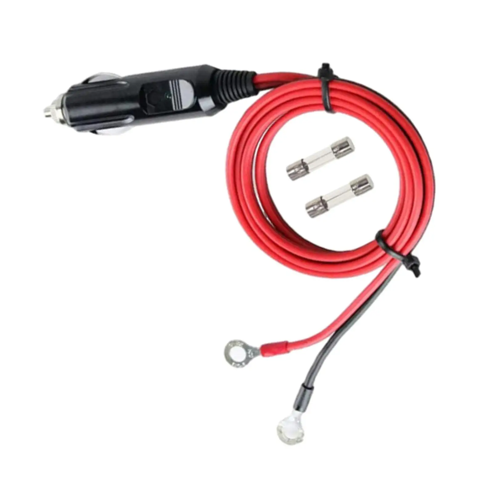 Generic Cigarette Lighter Plug Adapter Inverter Cable with Indicator Light 16AWG Connector Plug 1M Cable Wire Extension Cable