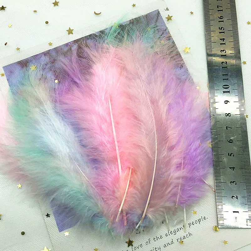 Marabou Turkey Feathers DIY Wedding Clothes Decoration Jewelry Making Sewing Accessory Natural Plumes for Crafts 10-15CM