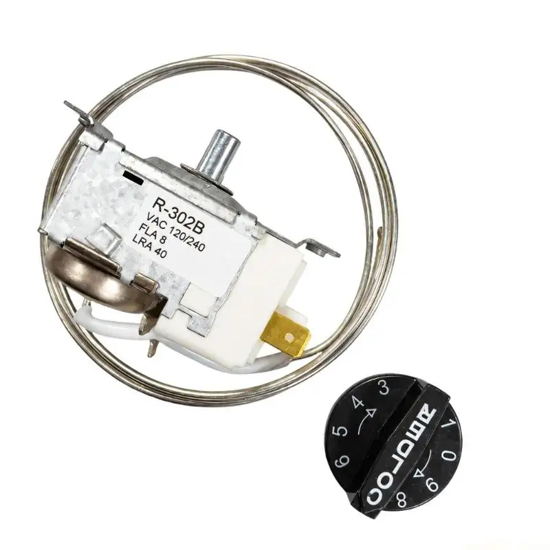 D0AB Refrigerator Temperature Control Thermostat 302B with Knob Part Fridge Service