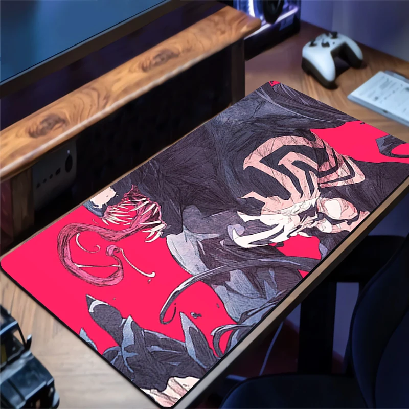 

Gaming M-marvel V-venom Mouse Pad Anime Gamer Keyboard Pad Desk Mouse Mat Speed Rubber Cartoon Motbook Computer PC Mousepad