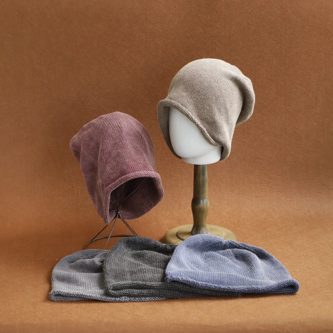 2026 Winter Unisex 100 Cashmere Hats Outdoor Casual Keep Warm Solid Color Cashmere Knitted Beanie Hat Women /Men Hedging Caps