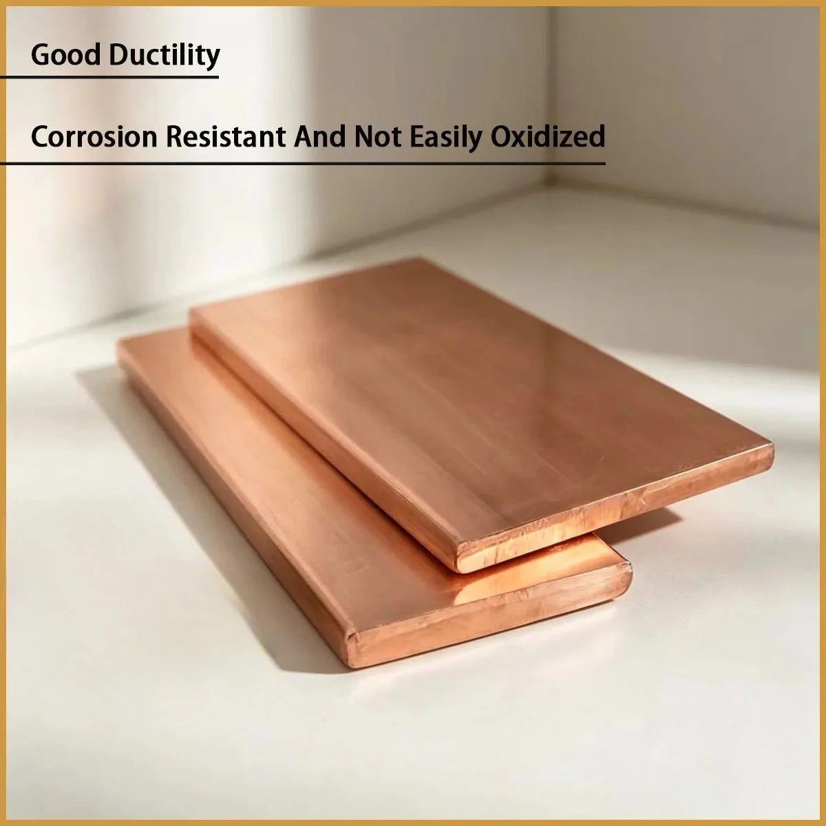 Size 1 * 10-10 * 50mm Pure Copper Flat Steel Is Used for Electrical Conductivity, Grounding Engineering, Electrical Equipment, E