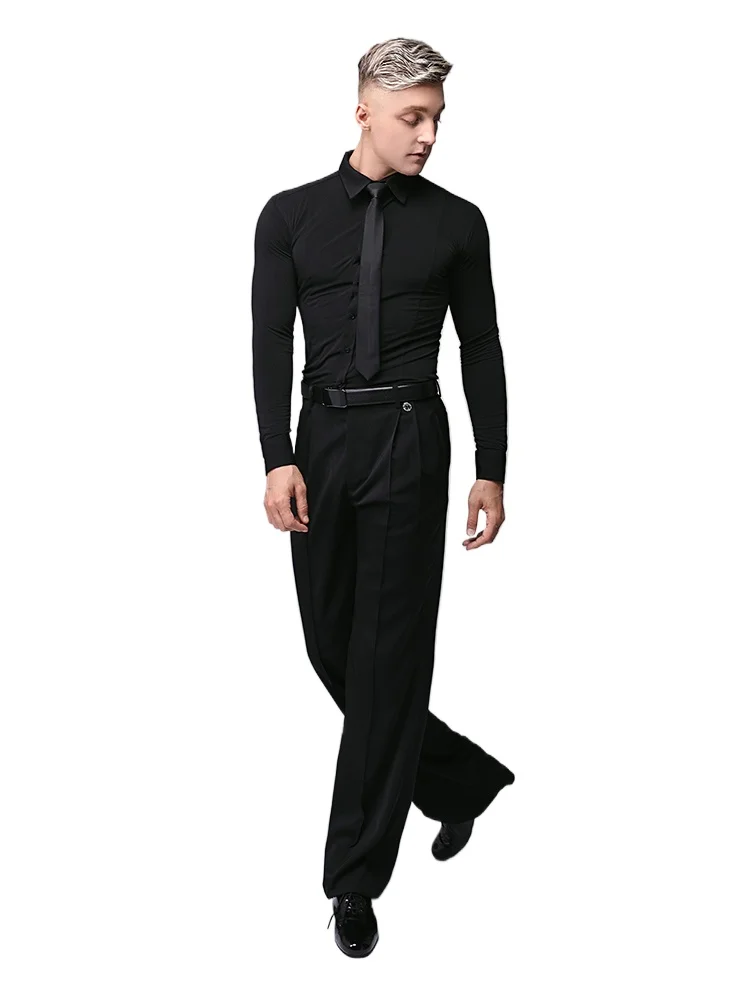 Pantalon de danse moderne haut de gamme pour hommes, vêtements de danse latine, nouveau, 2024, M001