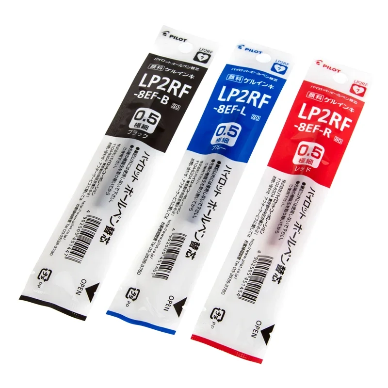 

12 шт., японская серия PILOT JUICE LP2RF-8EF, стержень для гелевой ручки, принадлежности для супер качества, 0,5 мм, красный, синий, черный, стержень для гелевой ручки