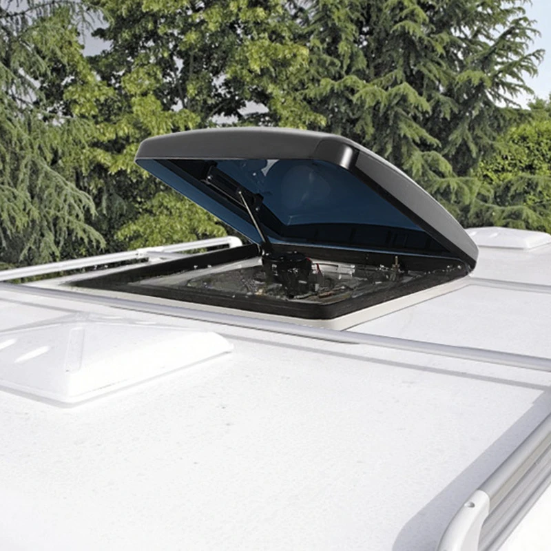 Sunroof with lamp ventilation fan, RV two-way ventilation, overhead LED exhaust fan with insect net