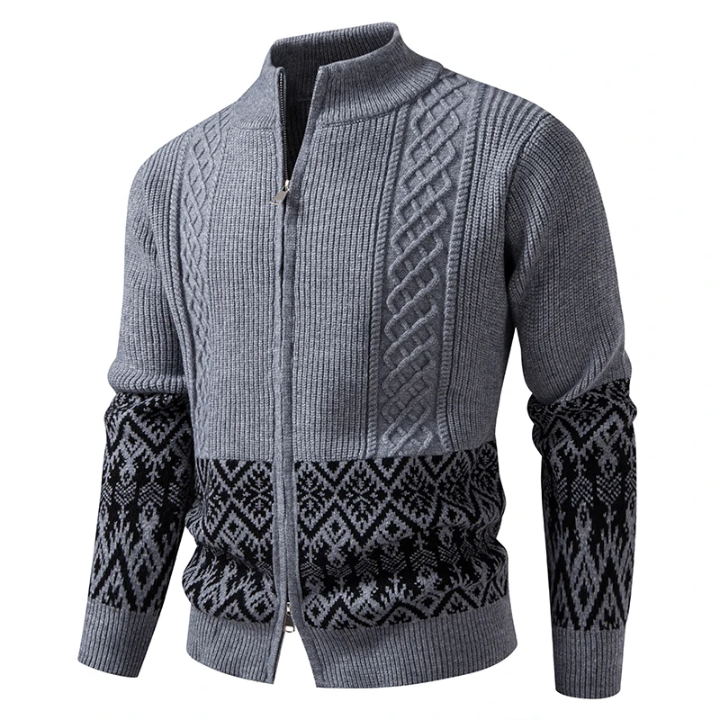 

New High Quality Men's Thick Warm Fashion Long Sleeved Casual Pullover Knitted Sweater Men