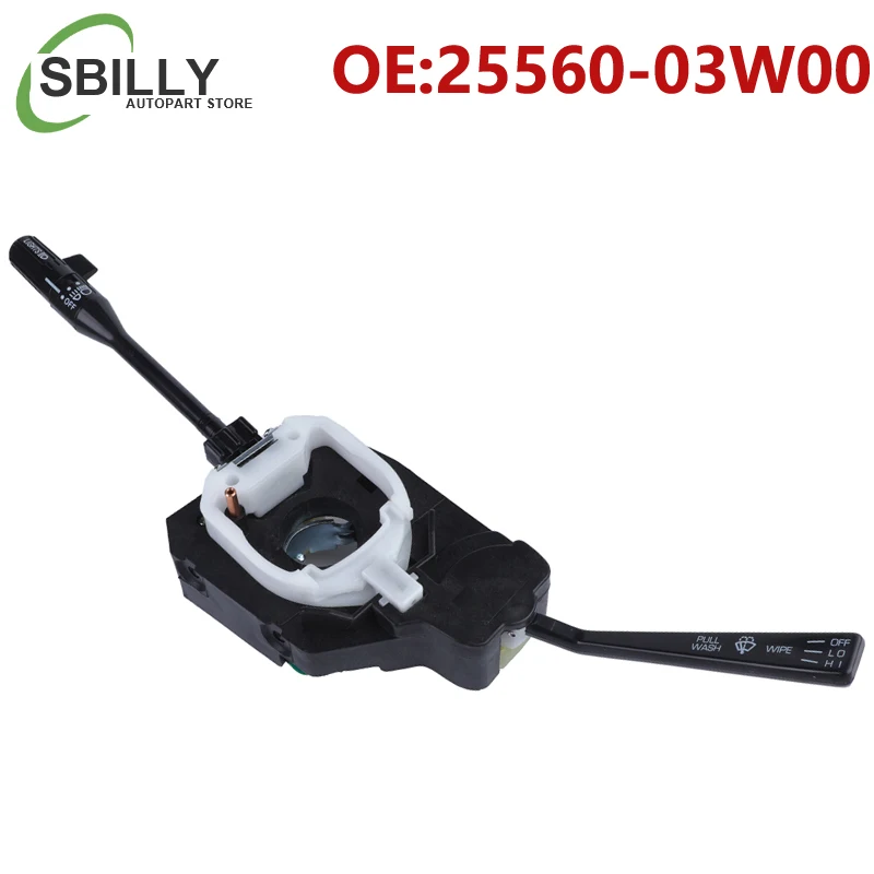 25560-03W00 Control de sistema de limpiaparabrisas de luz con palanca de control dual multifunción para camioneta Nissan 720 1980-1981 2556003W00