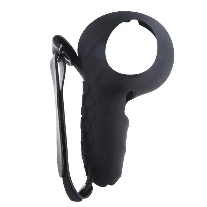 Mejores OFERTAS funda protectora de silicona controlador para Meta Quest 3 VR auriculares funda de controlador de batería extraíble negro fácil de instalar