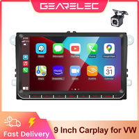 9 Inch Car Radio Android 13 Carplay for VW Passat 6 7 CC Polo GOLF 5 6 Touran T5 WiFi GPS Navigation BT WiFi Split Screen  FM