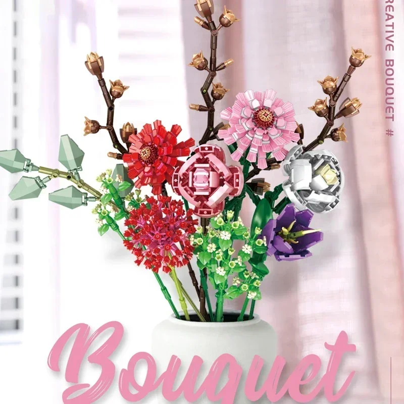 

2025Unique Creative Bouquet, Romantic Rose Flower Brick Home Decoration, Family Gathering Gift for Friends and Lovers6500165002.