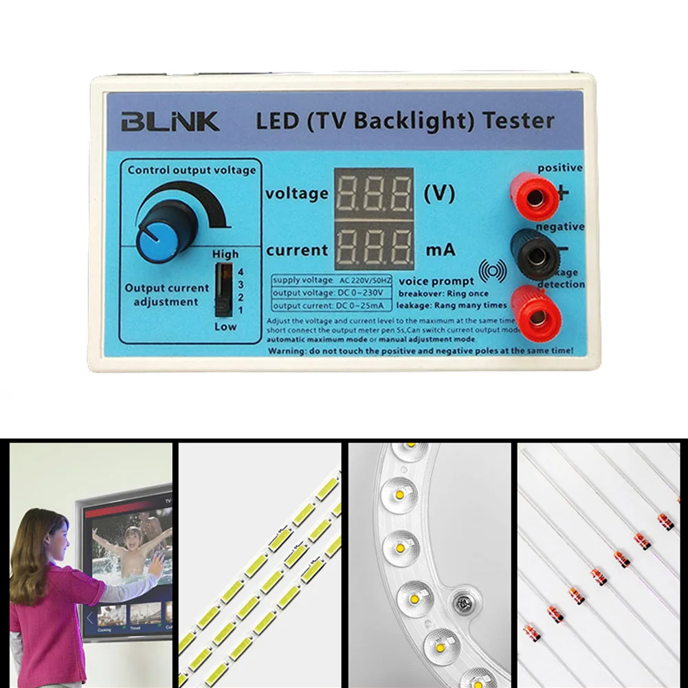 TV Backlight Tester Meter 0-230V Output LED Lamp Strip Bead Test Inspection Tool Measurement Instruments TV Backlight Tester