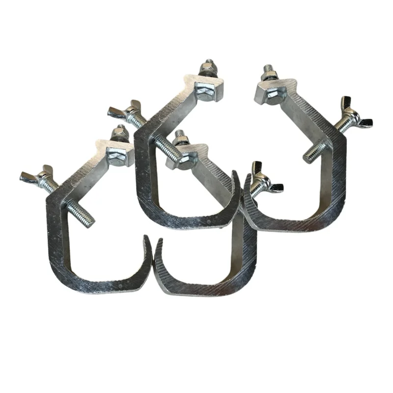 Thickened and Widened One-Piece C-Shaped Light Hook, Stage Light Hook, Aluminum Light Hook, Par Light Hook, Truss Light Clamp, Lighting Hook, Stage Light Clamp: Light Hook Width 3cm, Maximum Load Capacity 100kg, Suitable for 48-52mm Outer Diameter Round Tube Truss, Bar Lighting Hook, Wedding Stage Lighting Accessories, Performance Truss Clamp, Live Broadcast Lighting Stand Hook, Lighting Rental Accessories.