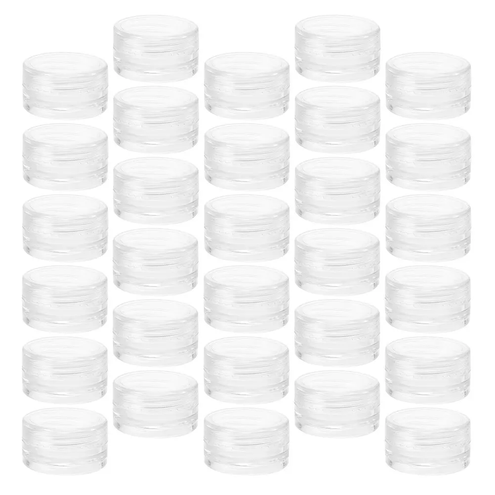 55Pcs Empty Refillable Face Cream Containers Plastic Storage Jars Leak Proof Travel Use Empty Cream Jars