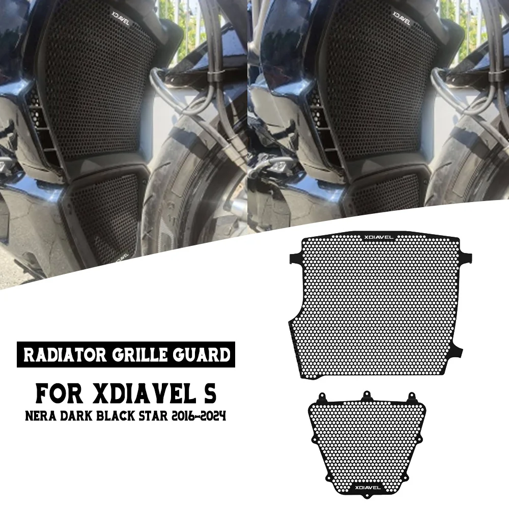 

FOR Ducati XDiavel S Nera Dark Black Star 2016-2021-2022-2023-2024 Motorcycle Radiator Guard Protection Cooler Cover Protector