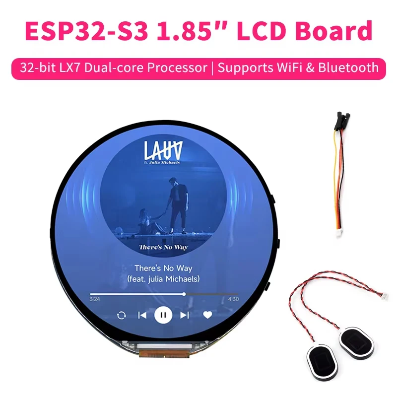 ESP32-S3 1.85 بوصة لوحة تطوير LCD مستديرة 32 بت LX7 معالج ثنائي النواة 360x360 دعم واي فاي وبلوتوث لـ LVGL Arduino #1