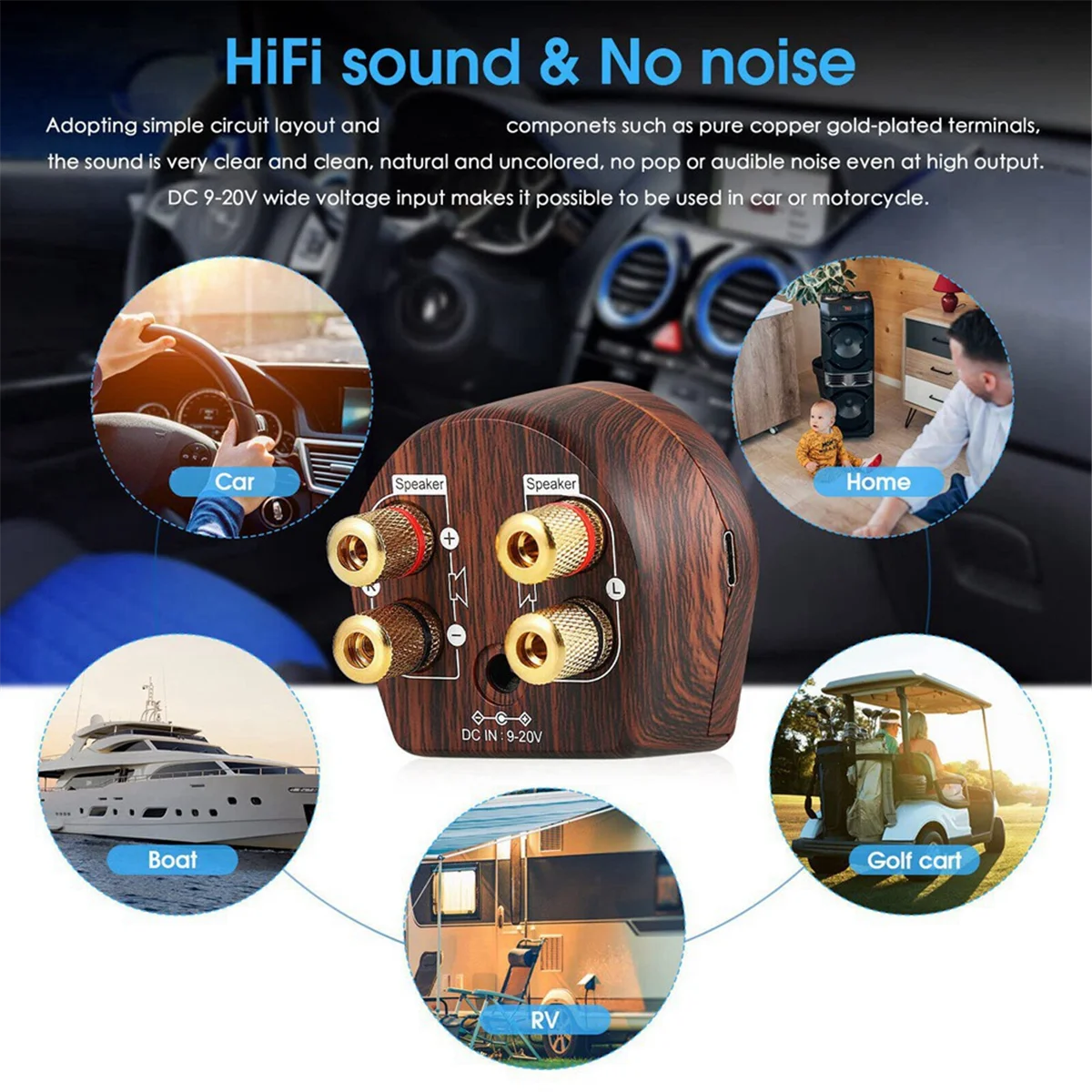 

Mini Bluetooth 5.0 Power Amplifier Class D Digital Stereo Speaker Amp