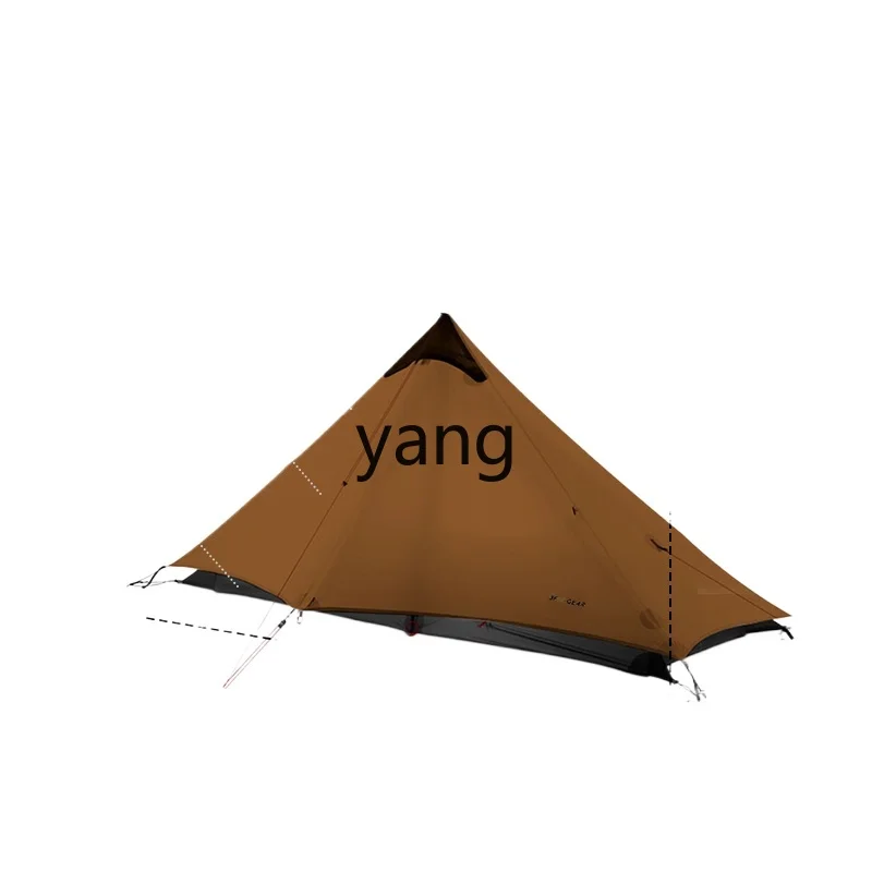 

Yjq Outdoor Tent Windproof and Rainproof Ultra-Light Silicon Coated Single Hiking Camping Pole-Free Pyramid Tent