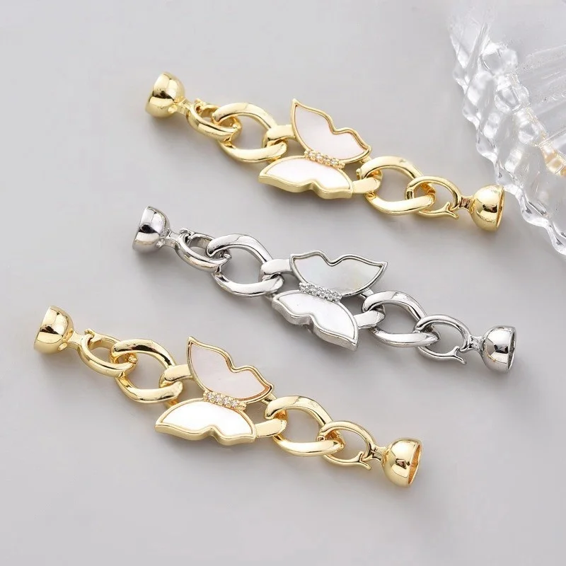 

1Pc DIY Jewelry Accessories Connecting Buckle Shell Butterfly Chain Handmade Necklace Bracelet Sweater Chain Accessorie Material