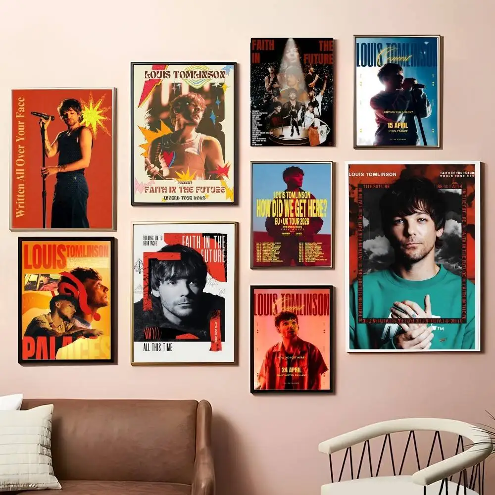 Hot Singer L-Louis T-Tomlinsons music Anime Posters Sticky HD Quality Wall Art Retro Posters for Home Kawaii Room Decor