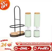 electric salt and pepper mill set with base, electric pepper mill, pepper mill set (2 piece)