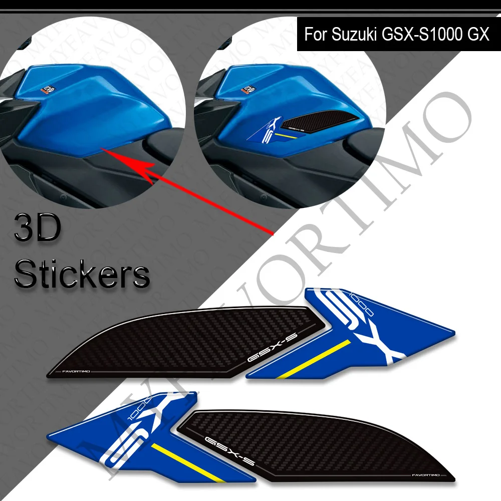 For Suzuki GSX-S 1000 S GX GSX-S1000GX GSX S1000 GSX-S1000 GSXS Tank Pad Gas Fuel Protector Stickers Decals 2022 2023 2024