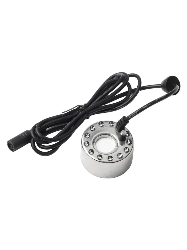 Humidifier Fog Maker Stainless Steel Atomizer 12led Lights DC24V For Fountains Landscape Fog Rockery Sprayer Self-protection