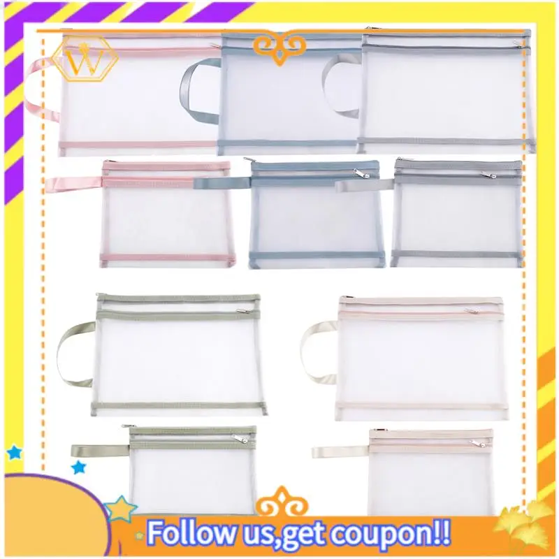 Latest-10 Pack Colored Double-Layer Mesh Zipper Pouch Bags, Building Block Sets Toy Storage & Organization 5Pcs A4+5Pcs A5 Easy