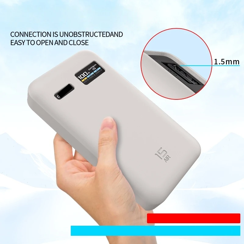 

Silicone Cover For CUKTECH 15 Power Bank air Skin-Friendly Anti-Lost Protective Power Case Dust Protective Sleeve Accessories