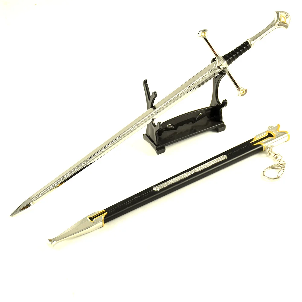 30cm el rey Señor los anillos espada Narsil película periféricos armas de Metal Medieval modelo miniaturas adorno para el hogar regalos para niños