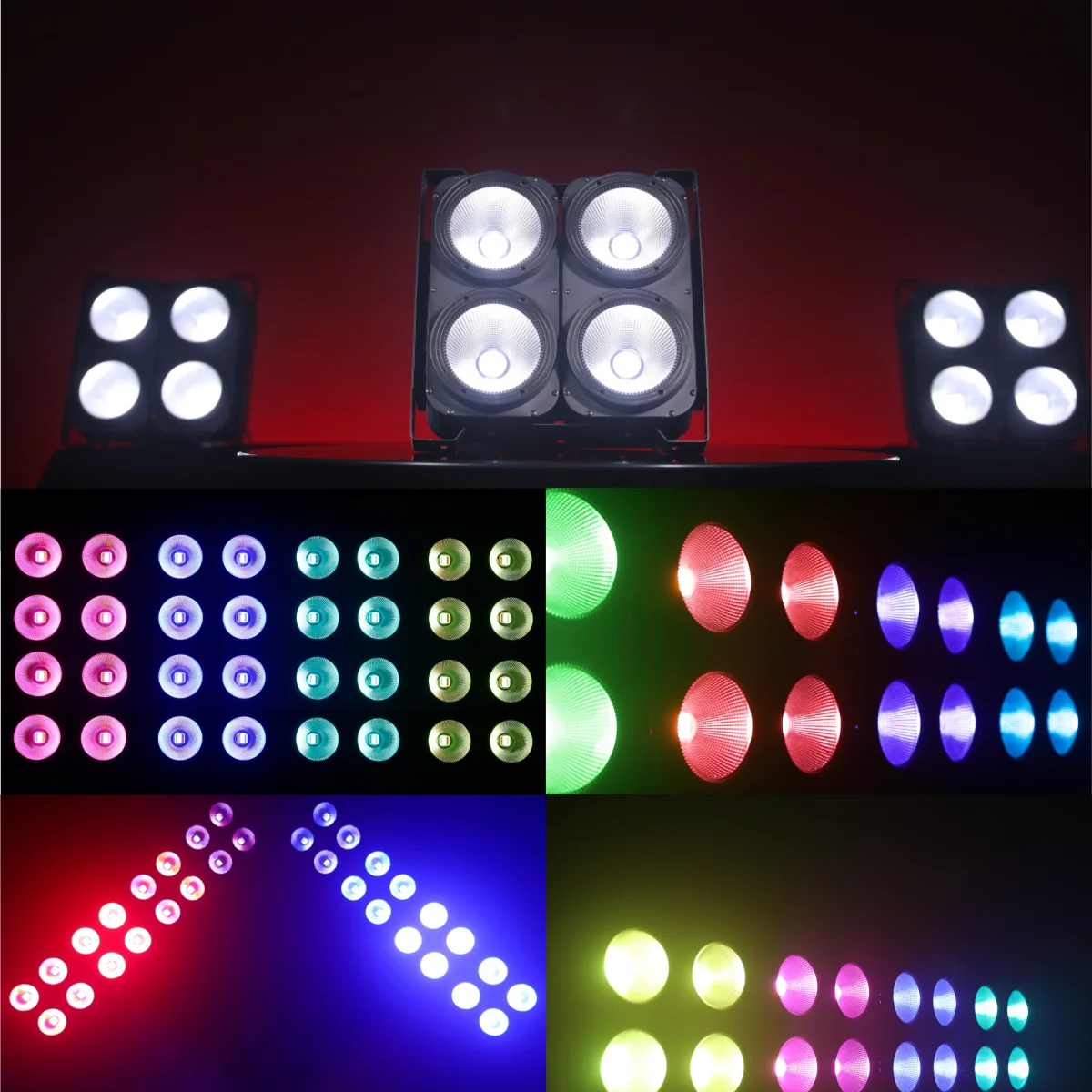 4x100 واط 6in1RGBWA/UV COB LED أضواء بليندر 4 العين 400 واط Led الجمهور ضوء DJ DMX أضواء المسرح #5