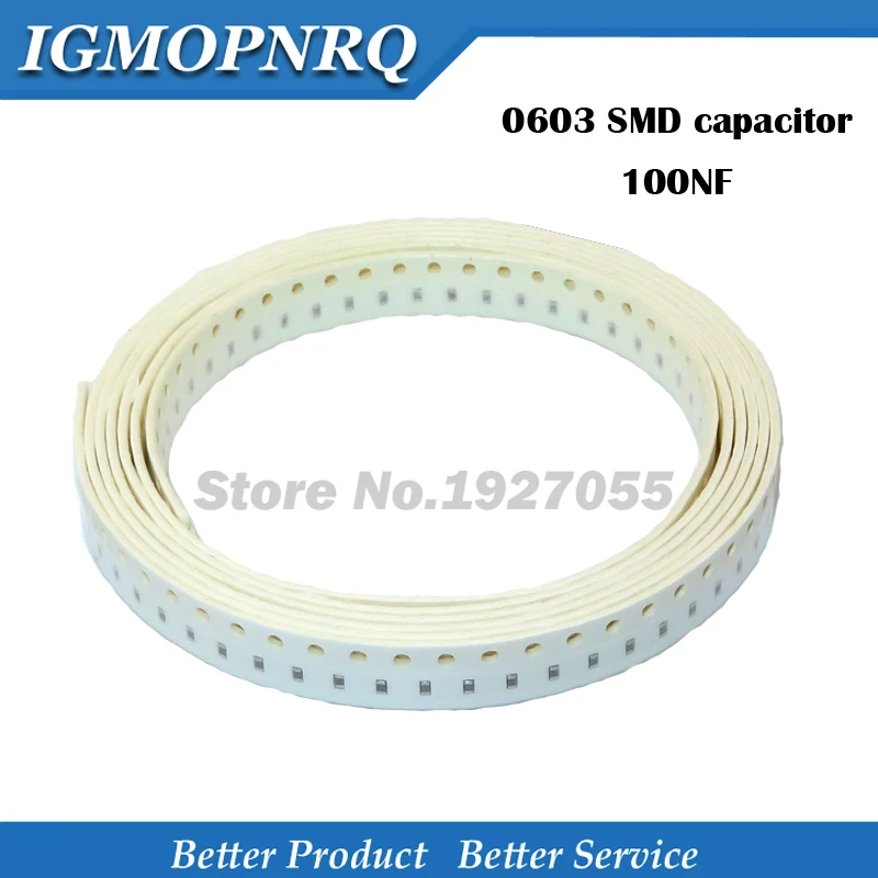 

100pcs 0603 100NF 50V 0603 104 SMD Ceramic Capacitor Thick Film Chip Multilayer new