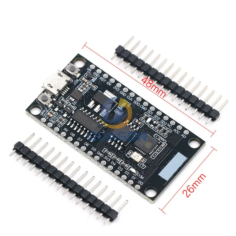 NodeMCU V3 Lua WIFI module integration of ESP8266 + extra memory 32M Flash, USB-serial CH340G