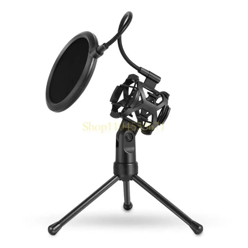 Best Seller Microphone Shock Mount and Windscreen with Height Adjustable Tripod For Recorded Speech and Singing Widely Use