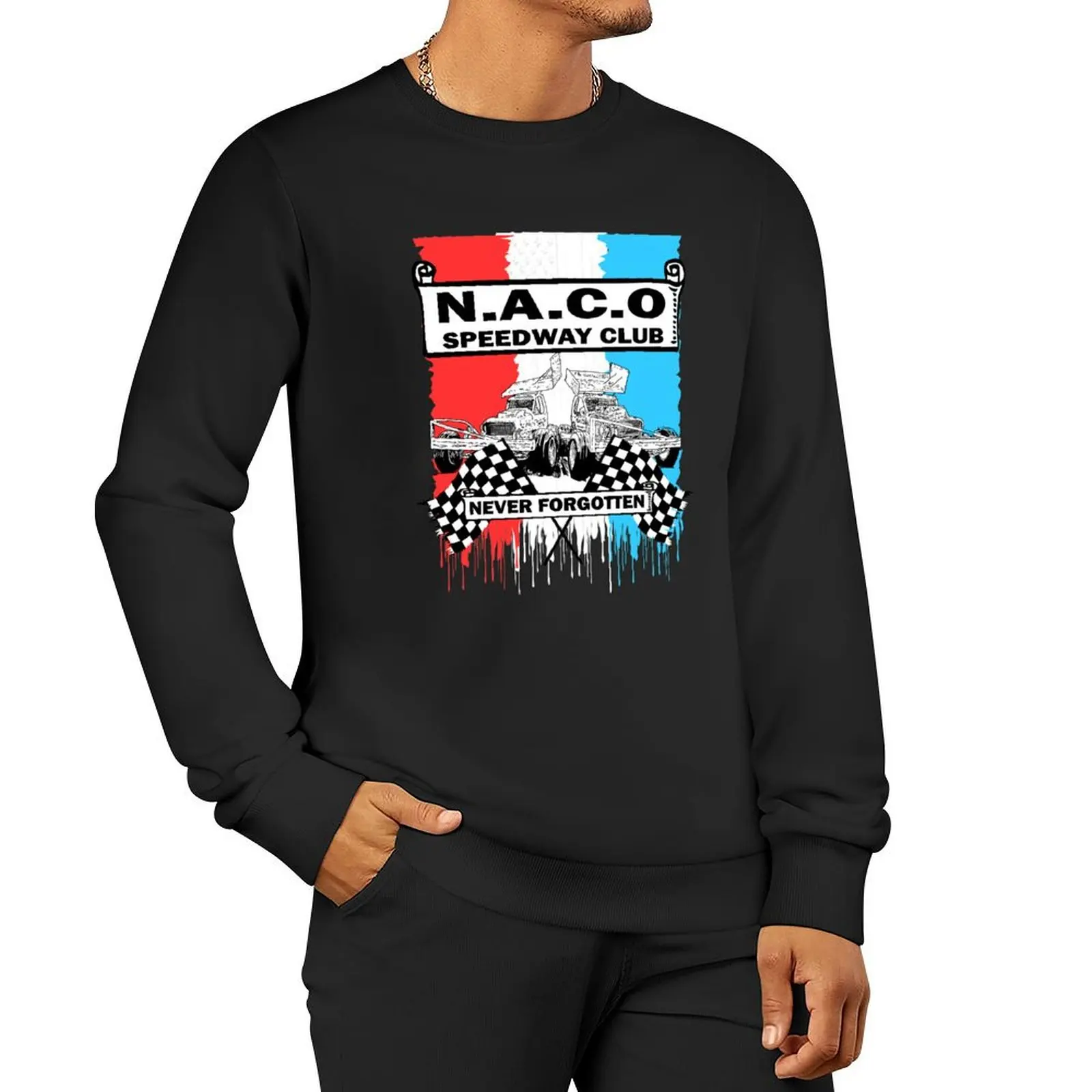 

N.A.C.O Speedway Club Baarlo Never Forgotten Pullover Hoodie men wear korean autumn clothes men's sweatshirt