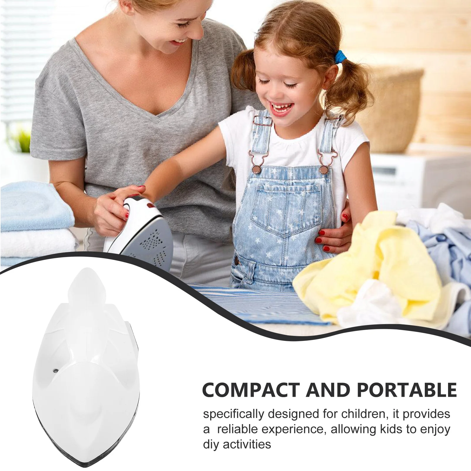 

Compact Lightweight Mini Iron Portable for Children DIY Projects Home Sewing Travel Use Eu Plug Mini Iron