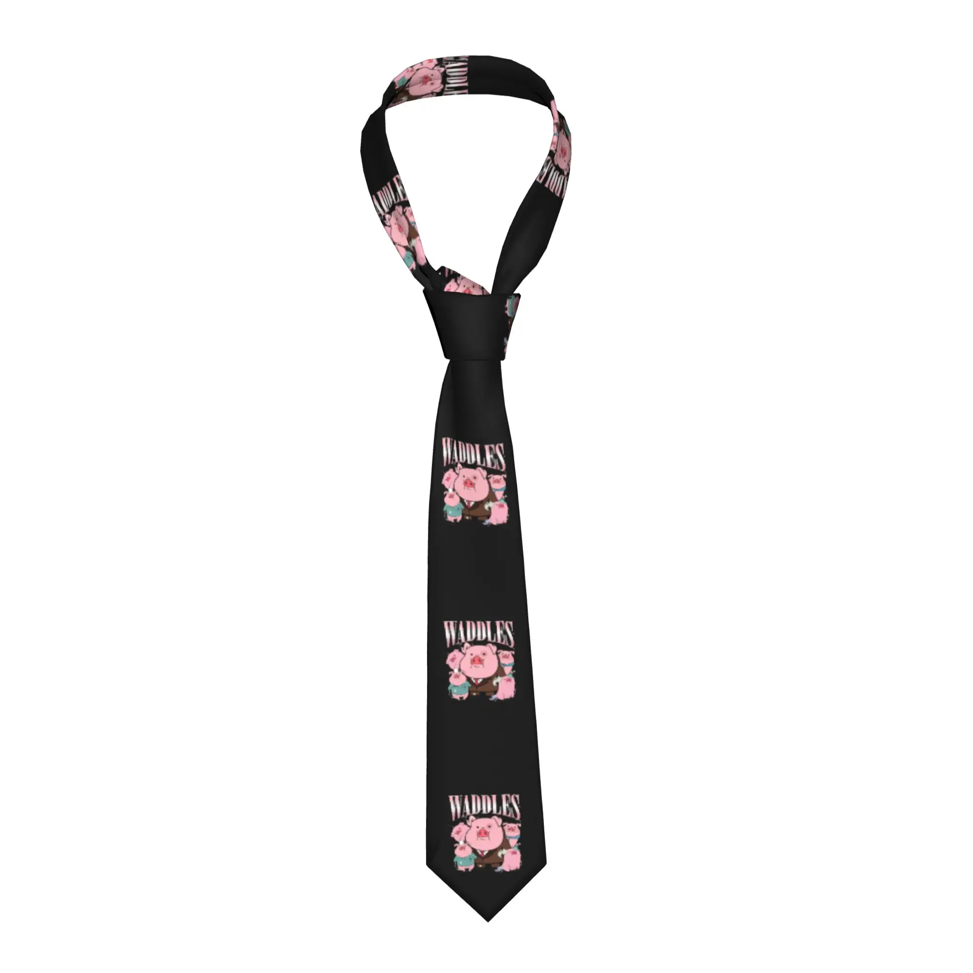 

Формальные аниме-галстуки WADDLES Gravity Falls для мужчин, персонализированные шелковые галстуки с мультяшным принтом для офиса