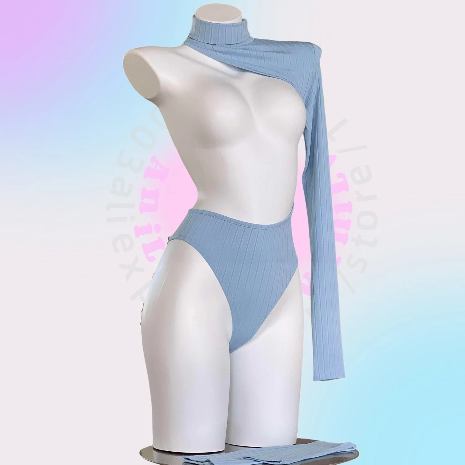 AniLV Women Turtleneck One Shoulder Bodysuit Anime Future Mech Robot Warriors Uniform Outfit Cosplay Costumes