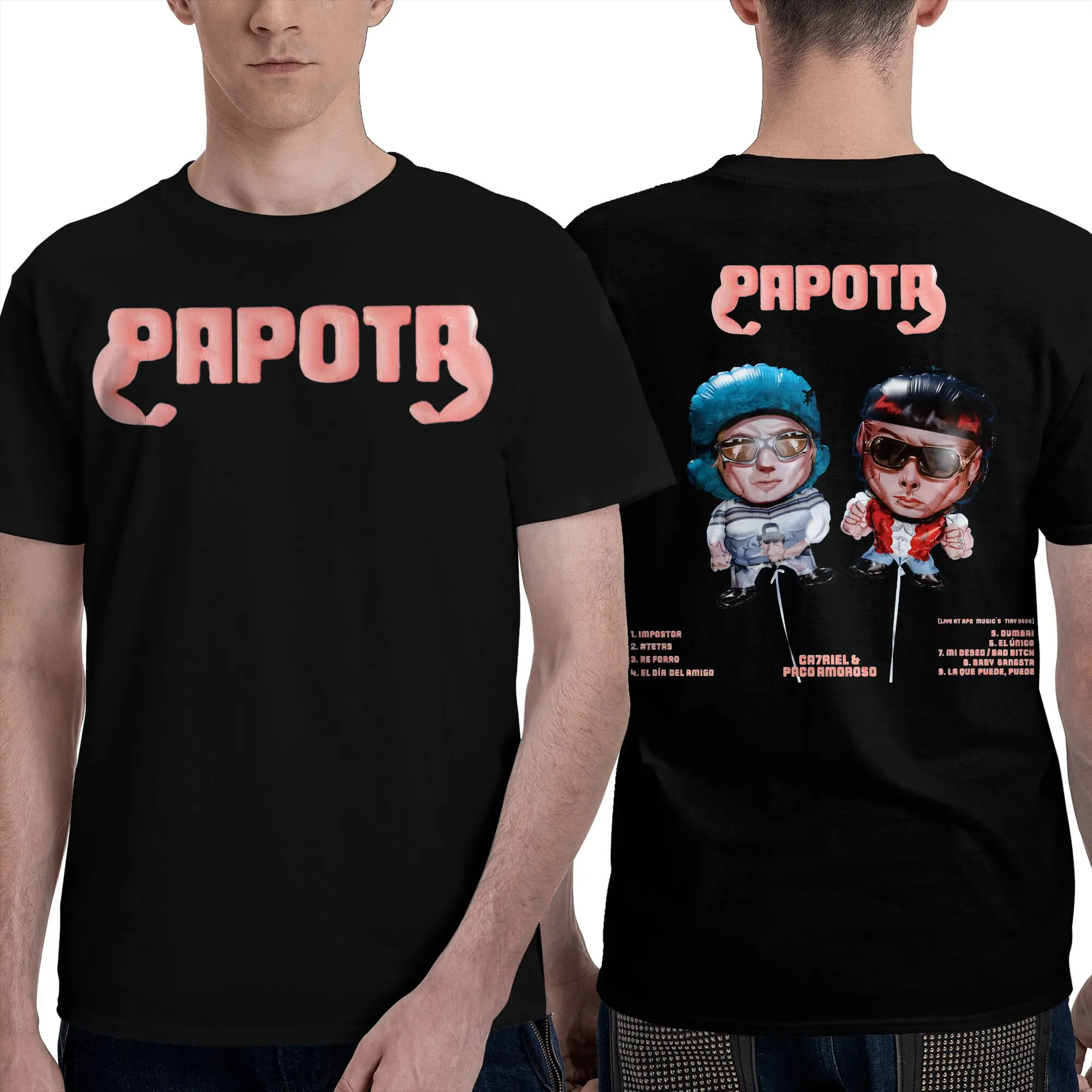 CA7RIEL & Paco Amoroso Papota Tour Apparel Shirt for Men Women