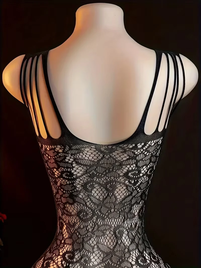 Hot Sexy Fishnet Bodysuit Women Crotchless Tights Pornstar Lingerie See Through Bodystockings Clubwear Mesh Erotic Costumes image 5