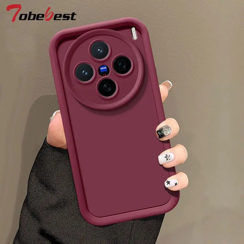 حافظة من السيليكون الناعم لهاتف Vivo X200 mini X200S X100 X100S Pro عدسة كاميرا فائقة النعومة مع غطاء واقي للشاشة