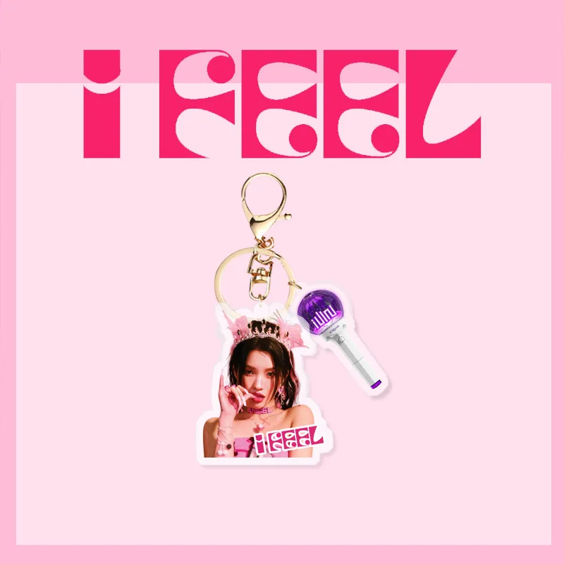 KPOP (G)I-DLE I FEEL Album Merch portachiavi per donna uomo GIDLE Fashion acrilico portachiavi regali borsa per auto accessori per ciondoli