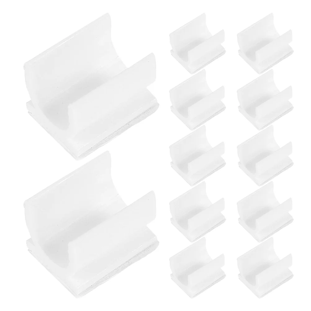 50 Pcs Notes Whiteboard Pen Holder Adhesive Plastic Stand Display Bulletin Paper
