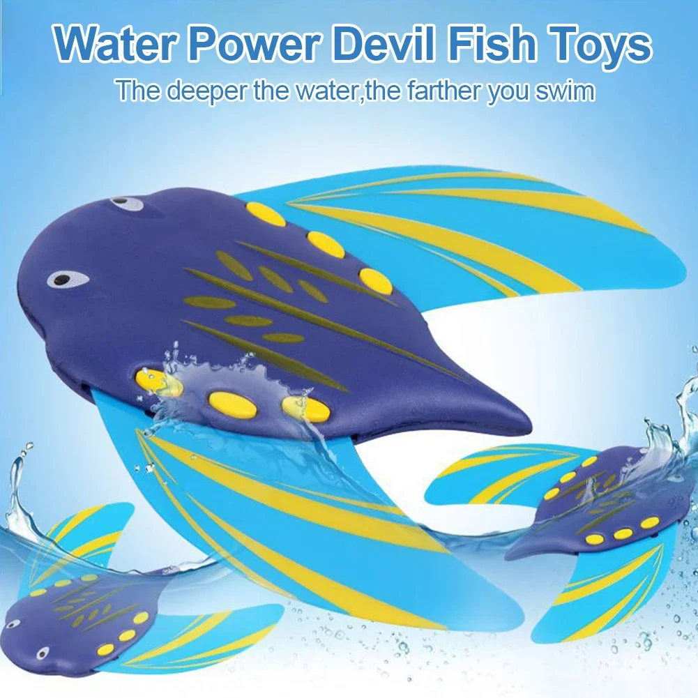 Water Power Devil Fish Toys Pools Accessories Summer Bathtub Beach Underwater Gliders Outdoor Swimming Toy Kid Water Play Gift