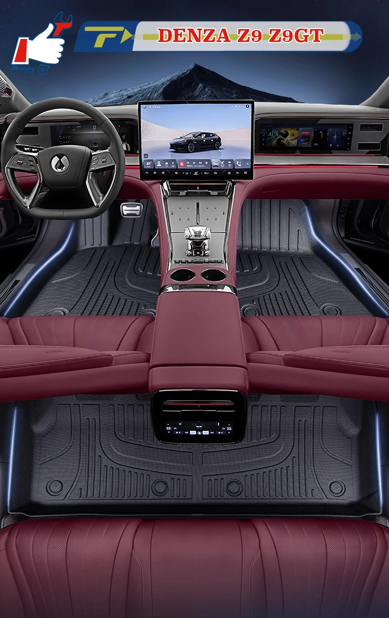

Left-hand Drive Car Floor Mat For DENZA Z9 Z9GT 2024 Full-Surrounded Foot Mat Mat Floor Liner Floor Carpet Water-proof Mat